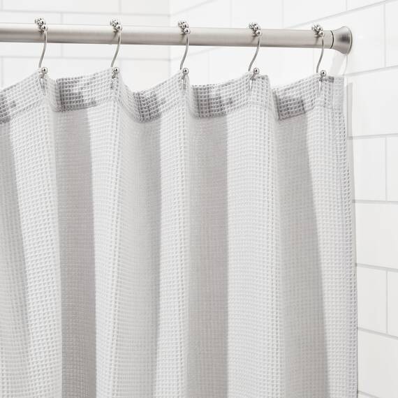 Amazon Basics Verstellbare Duschvorhang-Spannstange, 61 bis 91 cm, Nickel