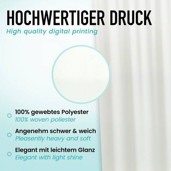 arteneur® - Duschvorhang Weiss - Anti-Schimmel Duschvorhänge 150x200 - Recycelt mit Öko-Tex Standard 100 - Beschwerter Saum, Blickdicht, Wasserdicht, Waschbar, 10 Ringe & E-Book