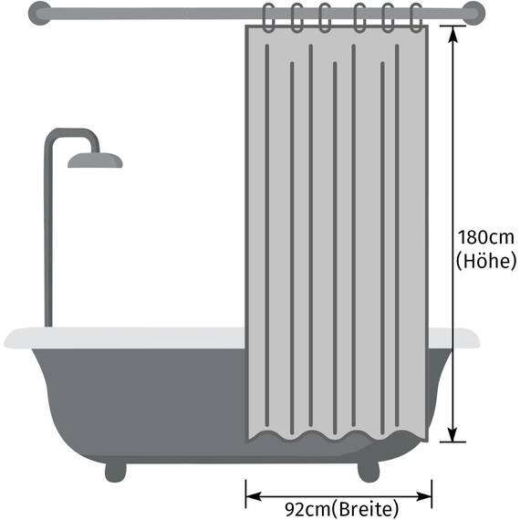 WELTRXE Duschvorhang 92x180cm für Schmale Dusche und Badewanne, Wasserdicht Antibakteriell Eva Vorhang Anti-Schimmel mit Gewicht Magnet Unten, 3D Steinmuster, Semitransparent, 0,15mm Dünn