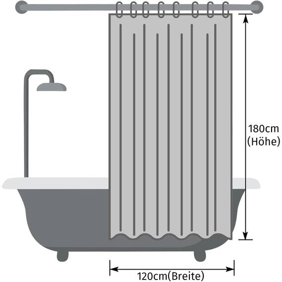 WELTRXE Duschvorhang 120x180cm für Schmale Dusche und Badewanne, Wasserdicht Antibakteriell Eva Vorhang Anti-Schimmel mit Gewicht Magnet Unten, 3D Steinmuster, Semitransparent, 0,15mm Dünn