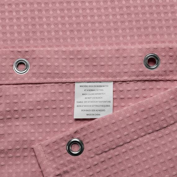 Barossa Design Duschvorhang, Waffelgewebe, Hotel, Luxus, Spa, 230 GSM, strapazierfähiger Stoff, wasserabweisend, Blassmalve, 180 x 182 cm
