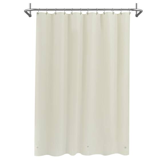 Mrs Awesome Beiger Duschvorhang mit 3 Magneten, 182,9 x 182,9 cm, hochwertiger, flexibler stabiler Kunststoff-Duschvorhang für Badezimmer, leicht und wasserdicht, Beige