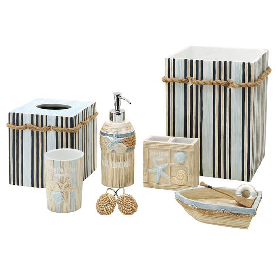 Zenna Home Seaside Zahnbürstenhalter Bad-Accessoires „Serenity“, Harz, 1 Count (Pack of 1)