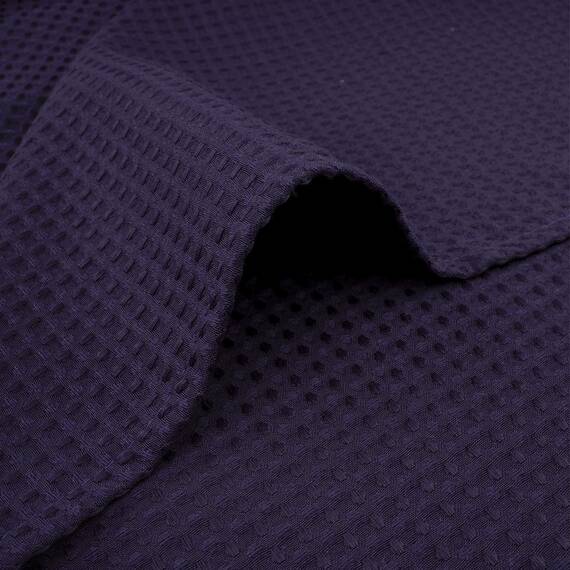River Dream Duschvorhang, schwer, keine Haken erforderlich, gepunktet, Waffelgewebe, mit Einrasteinsatz, 71 x 74 cm, Hotelqualität, Wellness-ähnlicher Badvorhang, Regal Purple