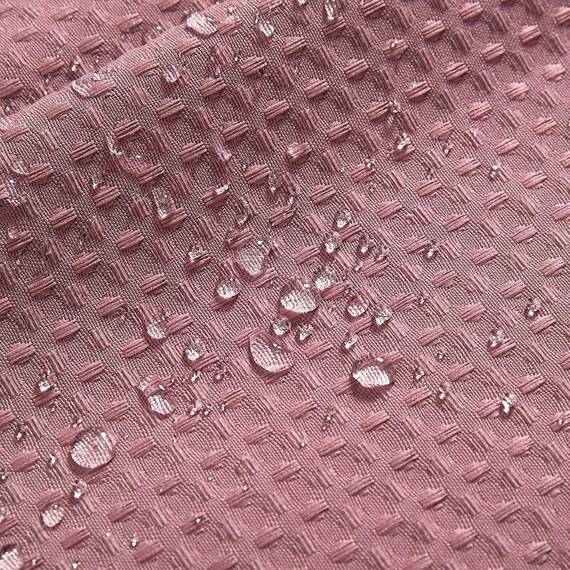 River Dream Duschvorhang, Waffelgewebe, mit einrastendem Einsatz, 71 x 74 cm, Hotelqualität, Spa wie Badvorhang, Blasses Mauve