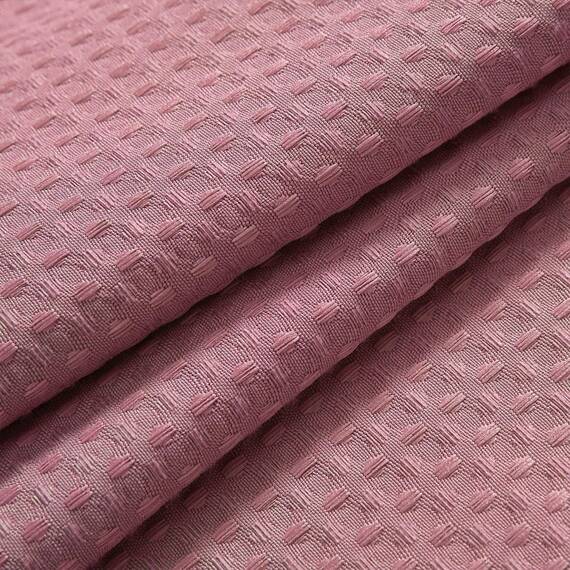 River Dream Duschvorhang, Waffelgewebe, mit einrastendem Einsatz, 71 x 74 cm, Hotelqualität, Spa wie Badvorhang, Blasses Mauve