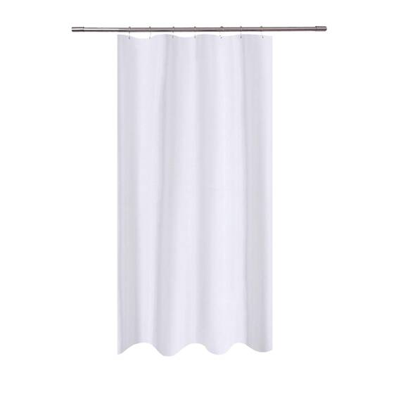 N&Y HOME Duschvorhang aus Stoff, 101,6 x 182,9 cm, Badezimmerstallgröße, Hotelqualität, waschbar, wasserabweisend, weiße Spa-Badezimmervorhänge mit Ösen, 101,6 x 183,9 cm