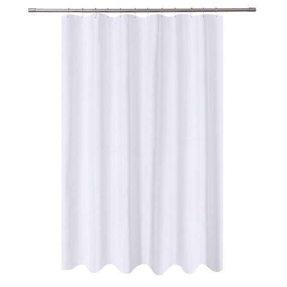 N&Y HOME Duschvorhang, extra lang, 182,9 x 243,8 cm, Hotelqualität, waschbar, wasserabweisend, weiße Spa-Badezimmervorhänge mit Ösen, 183 x 244 cm