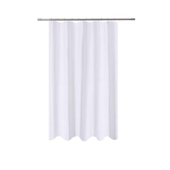 N&Y HOME Duschvorhang, Stoff, Weiß, 137,2 x 198,1 cm, Badesammel, Hotelqualität, schimmelresistent, waschbar, wasserabweisend, Spa Badezimmer Vorhänge mit Ösen
