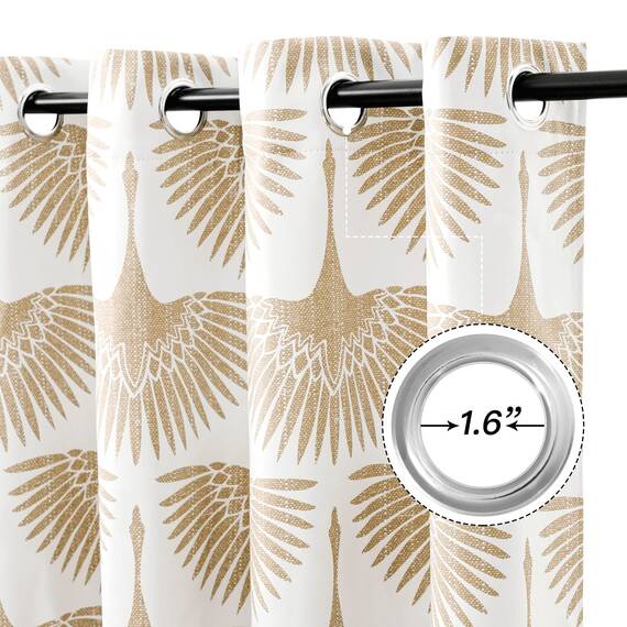 KGORGE Verdunkelungsvorhänge mit geometrischem Muster, wärmeisoliert, Raumverdunkelungsvorhänge für Wohnzimmer, Esszimmer, Schlafzimmer, Fensterbehandlung, Paneele, Heimdekoration, 132,1 cm breit x