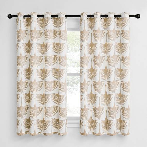 KGORGE Verdunkelungsvorhänge mit geometrischem Muster, wärmeisoliert, Raumverdunkelungsvorhänge für Wohnzimmer, Esszimmer, Schlafzimmer, Fensterbehandlung, Paneele, Heimdekoration, 132,1 cm breit x