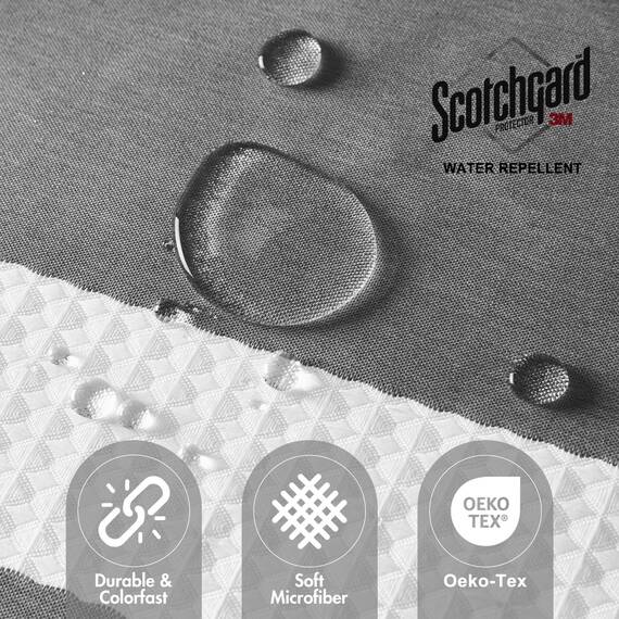 Madison Park Spa Duschvorhang Waffelmuster Streifen Badezimmer mit Feuchtigkeitsmanagement Scotchgard 3M Spa-Qualität Modern Standard 182,9 x 182,9 cm Anthrazit