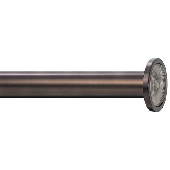 Ivilon, Spannvorhangstange, Federspannstange für Fenster oder Dusche, 61 bis 91,4 cm Bronzefarben mit Ölschliff