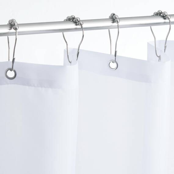 KGORGE Duschvorhänge für Badezimmer – tropische Blätter auf weißem Hintergrund, geruchloser Vorhang für Badezimmer Dusche und Badewanne, 183 x 183 cm lang, Haken enthalten