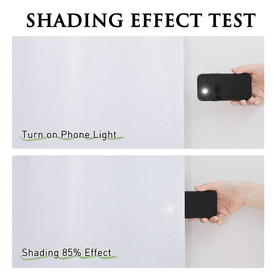 KGORGE Weiße Gardineneinlagen – Thermofutter für Stangentasche/Haken-Aufhänge-Methode, energiesparende komplette Verdunkelung, B 114.3 cm x L 195.6 cm, grau-weiß)