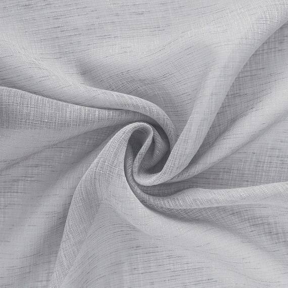 Graue Leinen-Optik Vorhänge 244 cm lang Set mit 2 Stangentaschen, elegant gewebt, strukturiert, Voile, für Schlafzimmer, Wohnzimmer, Terrasse, Schiebetür, Heimbüro, Hintergrund 132 x lang, Silbergrau