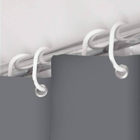 ANSIO Duschvorhang, massivschimmel und Mehltau resistent 180 x 180 cm (71 x 71 Zoll) | 100% Polyester - Kohlengrau…