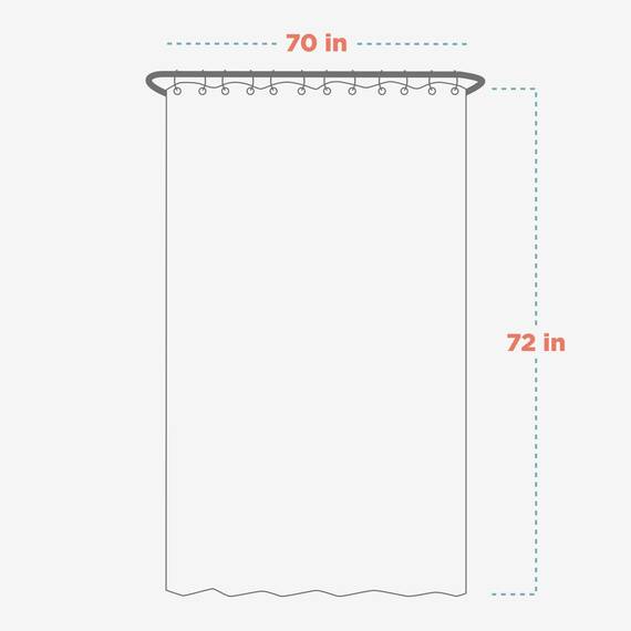 Zenna Home Maytex Schnell trocknende Netztaschen, wasserdichter PEVA-Duschvorhang oder -Auskleidung, für Bad/Dusche, transparent, 178 x 183 cm