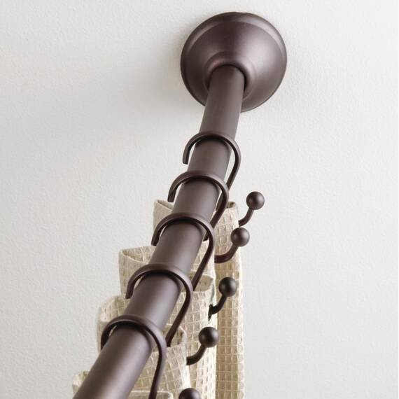 iDesign Duschvorhanghaken aus Metall, The Axis Collection, 12 Stück, Bronze