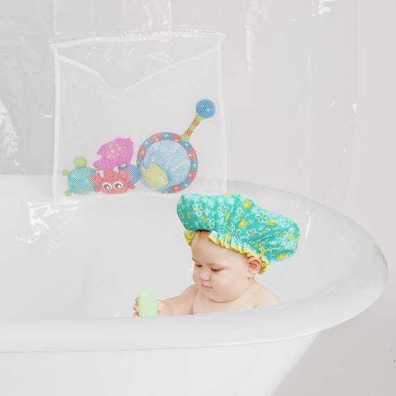 Zenna Home Maytex Schnell trocknende Netztaschen, wasserdichter PEVA-Duschvorhang oder -Auskleidung, für Bad/Dusche, transparent, 178 x 183 cm