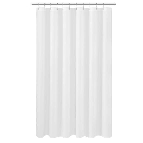 N&Y Home Extra Langer Duschvorhang, 183 x 203 cm, Hotelqualität, waschbar, weiße Spa-Badezimmervorhänge mit Ösen, 183 x 203 cm