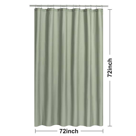 N&Y Home Duschvorhang aus Stoff mit Magneten, Salbeigrün – Hotelqualität, maschinenwaschbar, wasserabweisend – Salbei, 183 x 183 cm