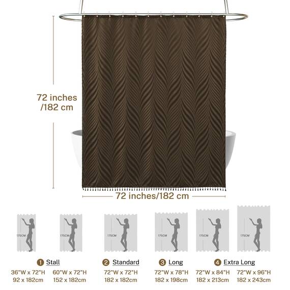 Siiluminisoy Brauner Boho-Duschvorhang aus gewebtem Stoff, 72 x 72 cm, getuftete Blätter, strukturiert, gestreift, modern, Bauernhaus, minimalistisches Tuch für Badezimmer