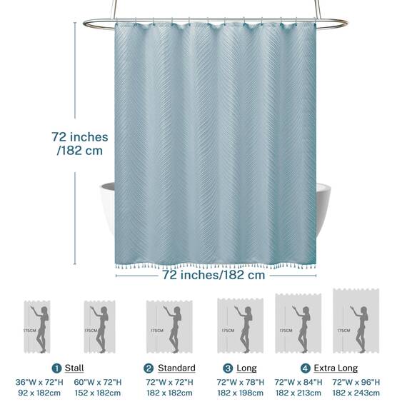 Siiluminisoy Duschvorhang aus gewebtem Boho-Gewebe, 72 x 72 cm, getuftete Blätter, strukturiert, gestreift, modern, Bauernhaus, minimalistischer Stoff, Duschvorhang für Badezimmer