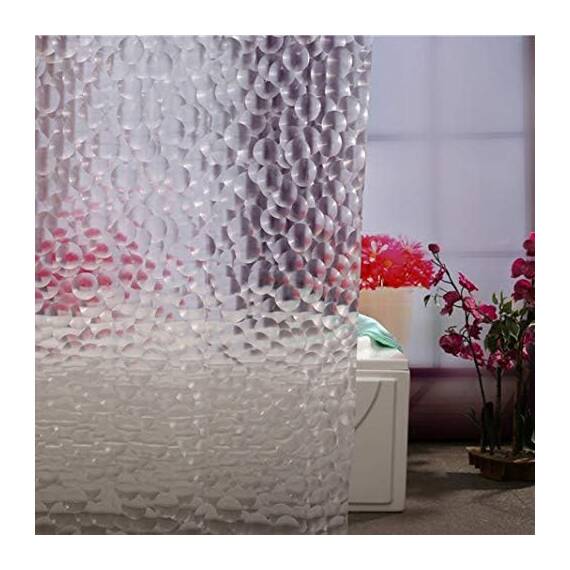 Adwaita Duschvorhang, Kunststoff, 3D-Blasen, Keine Gerüche, umweltfreundlich (klare Blasen)