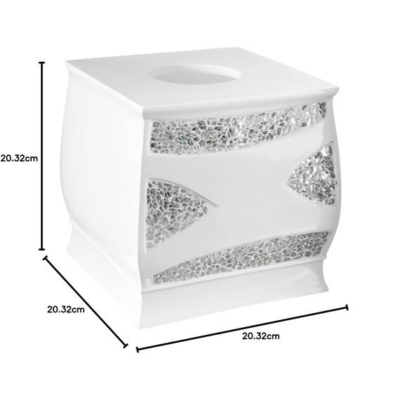 Popular Bath Sinatra White, Harz, Weiss/opulenter Garten, Tissue Box