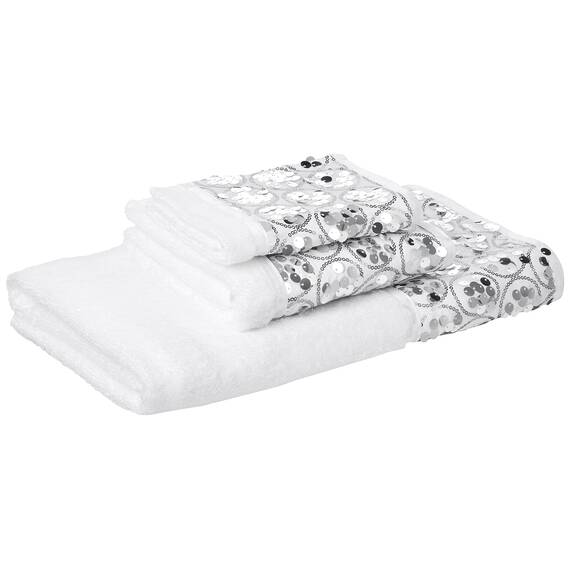 Popular Bath Sinatra Collection Seife Handtuchset Towel Set weiß