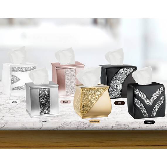 Popular Bath Sinatra White, Harz, Weiss/opulenter Garten, Tissue Box