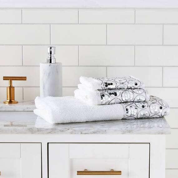 Popular Bath Sinatra Collection Seife Handtuchset Towel Set weiß