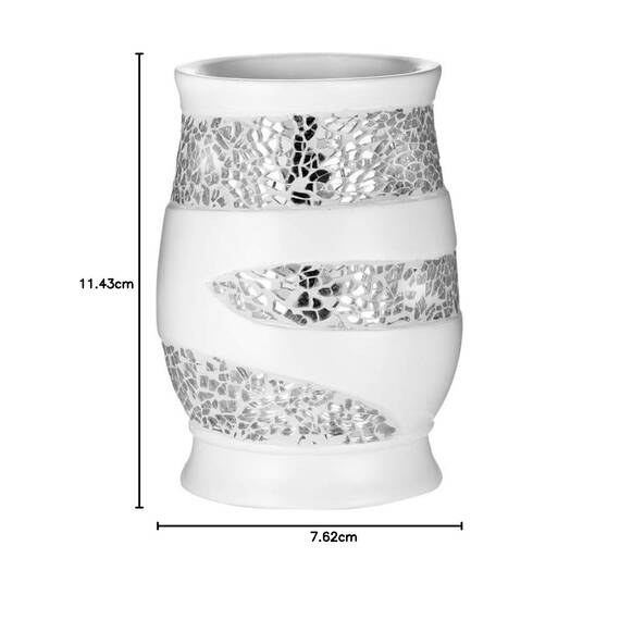 Popular Bath Sinatra Collection Seife Trinkglas Tumbler weiß