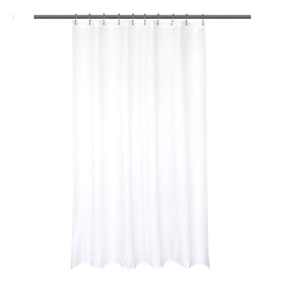 Barossa Design Waterproof Fabric Shower Stall Curtain Liner 54" W x 78" H - Hotel Quality, Machine Washable, White Shower Liner for Bath Tub, 54x78