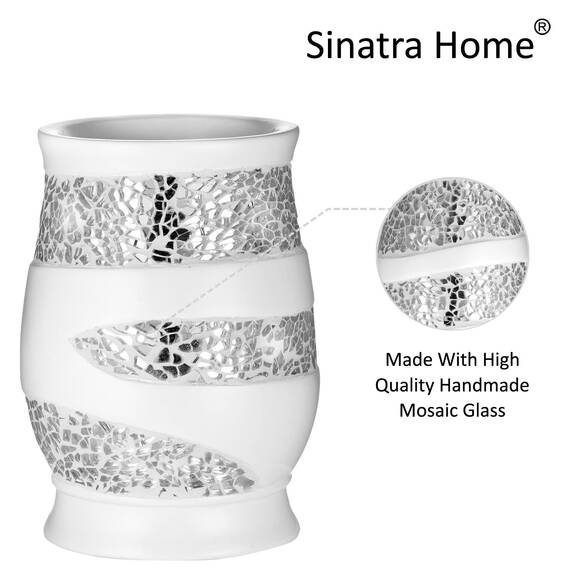 Popular Bath Sinatra Collection Seife Trinkglas Tumbler weiß