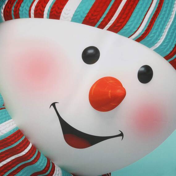 Stacy Fay Duschvorhang Happy Snowman Peekaboo and Balls Winter Holiday Merry Christmas Wasserdicht Polyester Stoff Badvorhang 177 cm mit Haken