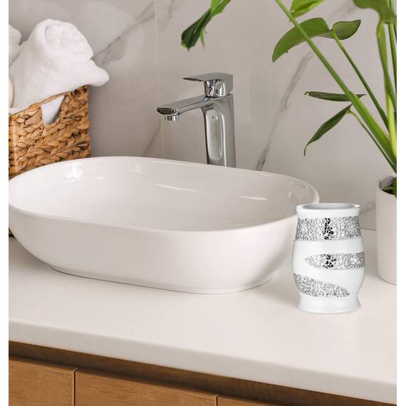Popular Bath Sinatra Collection Seife Trinkglas Tumbler weiß