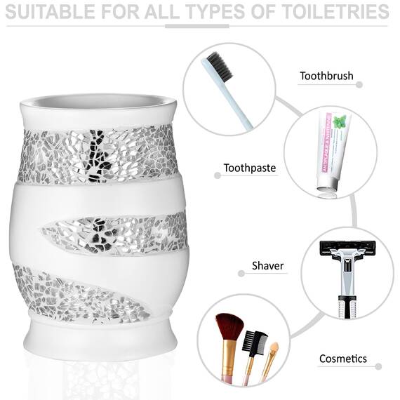 Popular Bath Sinatra Collection Seife Trinkglas Tumbler weiß