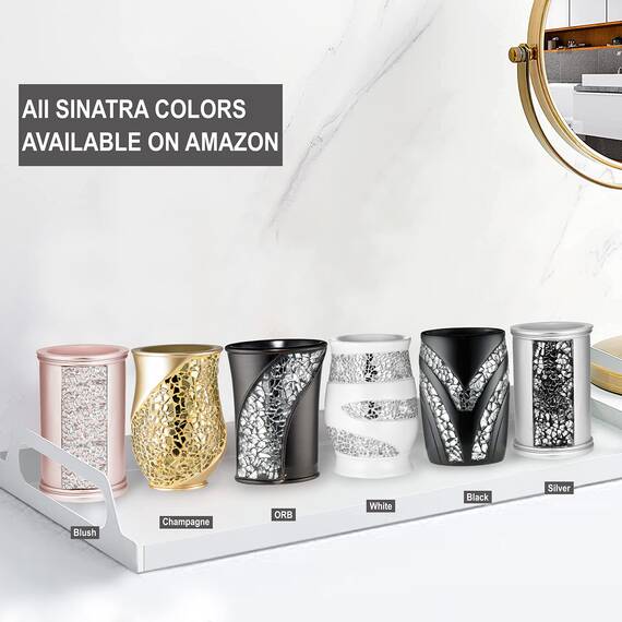Popular Bath Sinatra Collection Seife Trinkglas Tumbler weiß