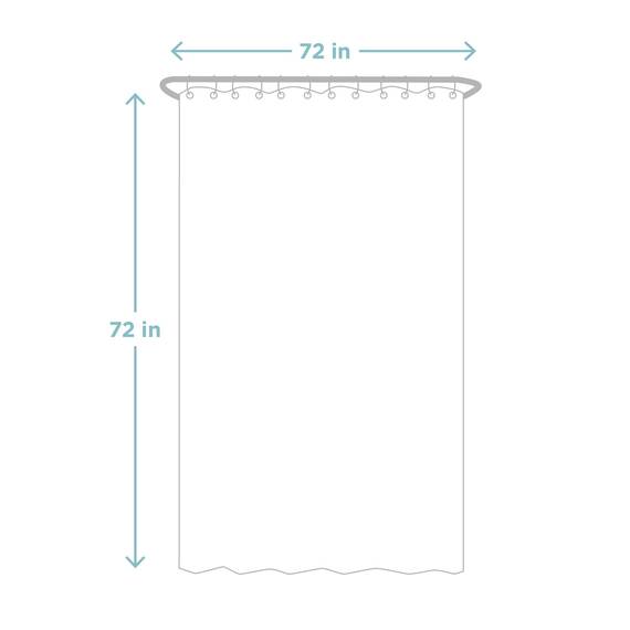 MAYTEX Duschvorhang, Vinyl, Beige, 0,3 cm B x 182,9 cm L (1 Stück)