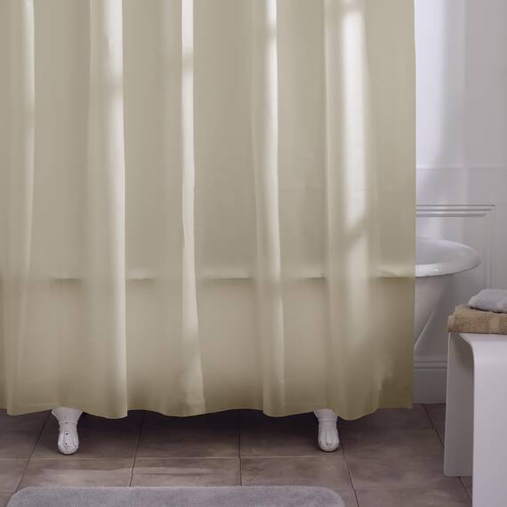 MAYTEX Duschvorhang, Vinyl, Beige, 0,3 cm B x 182,9 cm L (1 Stück)