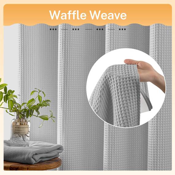 River Dream Lake Wanaka Duschvorhang-Set, Baumwollmischgewebe, Waffelgewebe, mit Ersatz-Futter, 137,2 x 203,2 cm