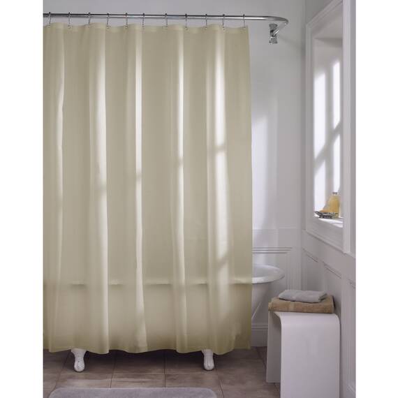 MAYTEX Duschvorhang, Vinyl, Beige, 0,3 cm B x 182,9 cm L (1 Stück)