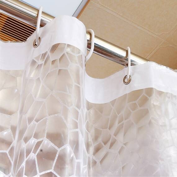 Aoohome Wasserwürfel-Duschvorhang, strapazierfähig, mit Magneten, wasserdicht, 183 x 190 cm, halbtransparent