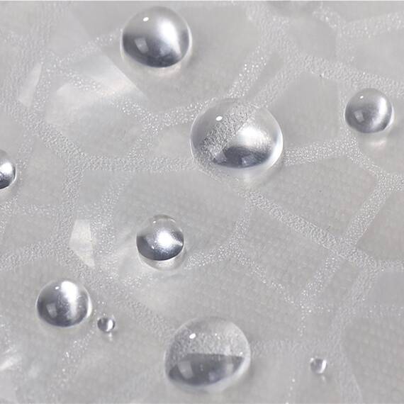 Aoohome Wasserwürfel-Duschvorhang, strapazierfähig, mit Magneten, wasserdicht, 183 x 190 cm, halbtransparent