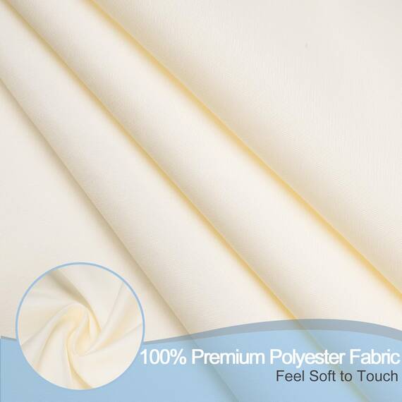 AooHome Hotel-Duschvorhang, Stoff, Beige, Standard-Duschvorhang mit Haken, beschwerter Saum, wasserabweisend, 183 x 183 cm