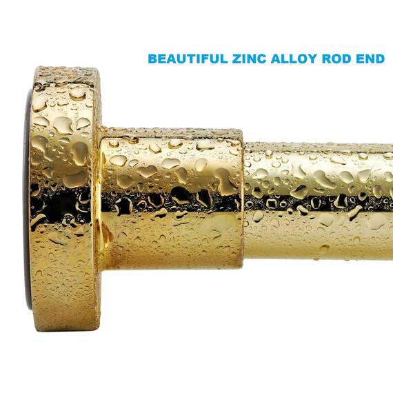 BRIOFOX Spring Tension Gardinenstange 43-73 Zoll Rostbeständig und Rutschfest Duschvorhangstange für Badezimmer Gold