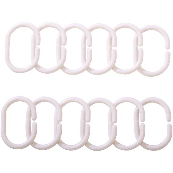 Amazon Basics Schwerer Vinyl-Duschvorhang mit Haken, 183 x 183 cm, Transparent