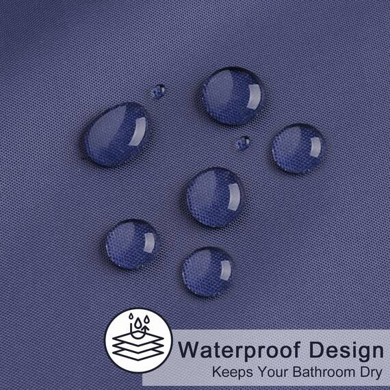 Aoohome Duschvorhang, aus Stoff 72"x84" marineblau